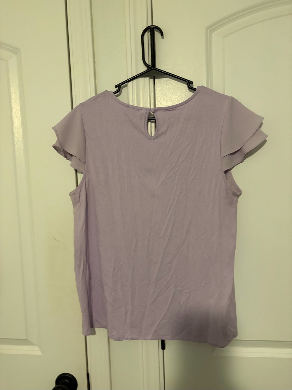 The Limited Lavender Pleated Short Sleeve Blouse - Picture 3 of 3